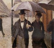 Gustave Caillebotte Detail of Rainy day in Paris oil on canvas